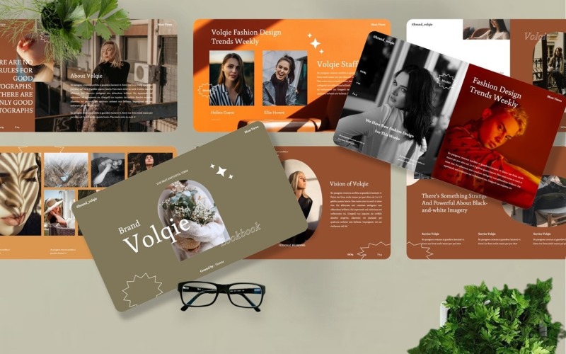 Volqie - Fashion Powerpoint Template PowerPoint Template