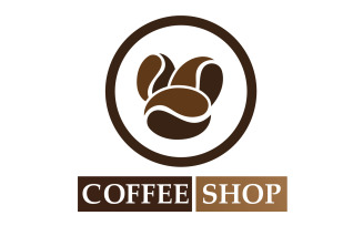 Coffee bean logo and symbol shop image v15