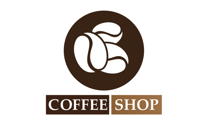 Coffee bean logo and symbol shop image v16 Logo Template