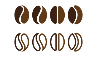 Coffee bean logo and symbol shop image v1