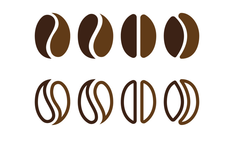 Coffee bean logo and symbol shop image v1 Logo Template