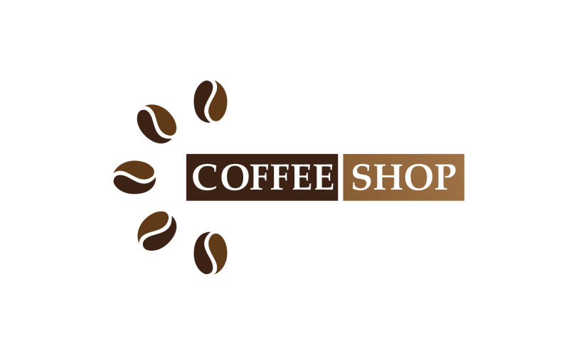 Coffee bean logo and symbol shop image v24 Logo Template