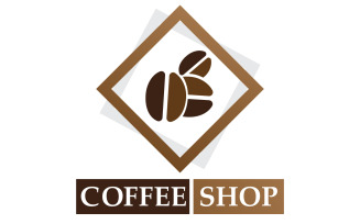 Coffee bean logo and symbol shop image v25