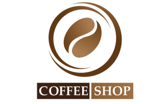 Coffee bean logo and symbol shop image v27