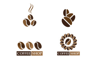 Coffee bean logo and symbol shop image v28