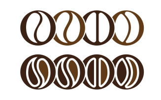 Coffee bean logo and symbol shop image v2