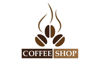 Coffee bean logo and symbol shop image v3