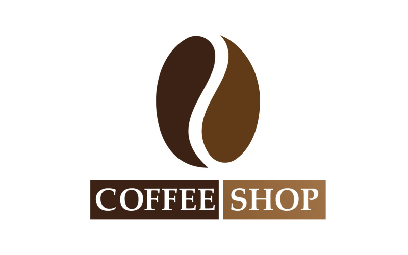 Coffee bean logo and symbol shop image v6 Logo Template