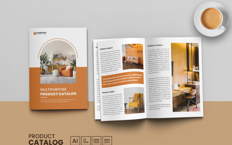 Multipurpose product catalog template and Minimal catalogue brochure design Corporate Identity