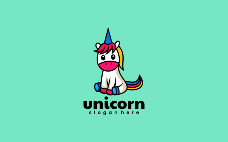 Unicorn Mascot Cartoon Logo Style Logo Template