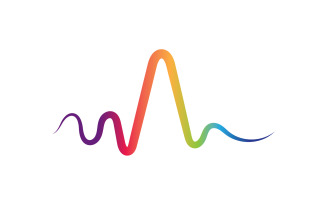 Music sound wave equalizer bar logo vector v23