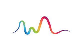Music sound wave equalizer bar logo vector v27