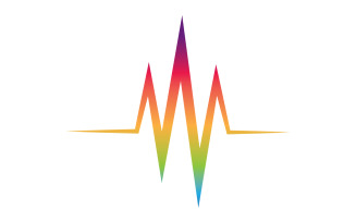 Music sound wave equalizer bar logo vector v31