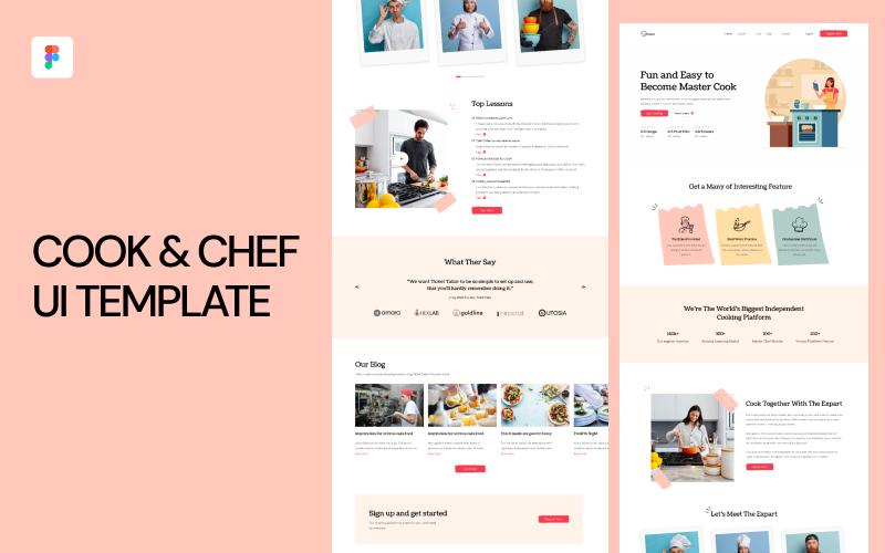 Cook & Chef UI Design Template UI Element