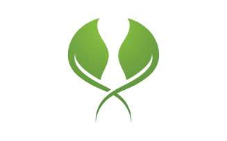 Green leaf ,Nature green tree element template design logo v13