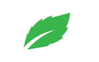Green leaf ,Nature green tree element template design logo v14