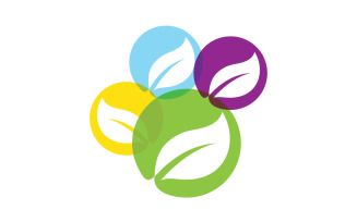 Green leaf ,Nature green tree element template design logo v15