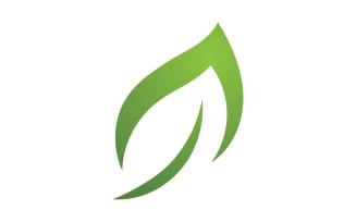 Green leaf ,Nature green tree element template design logo v20