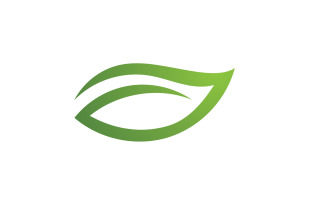 Green leaf ,Nature green tree element template design logo v22