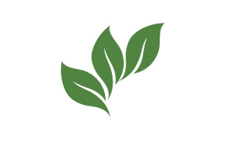 Green leaf ,Nature green tree element template design logo v23