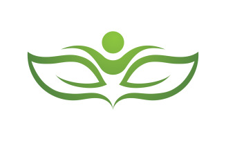 Green leaf ,Nature green tree element template design logo v26