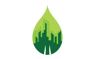 Green leaf ,Nature green tree element template design logo v27