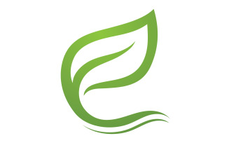 Green leaf ,Nature green tree element template design logo v28