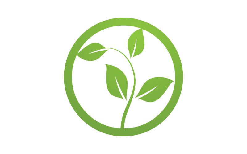 Green leaf ,Nature green tree element template design logo v31 Logo Template