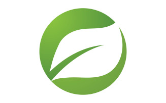 Green leaf ,Nature green tree element template design logo v34