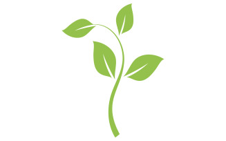 Green leaf ,Nature green tree element template design logo v3