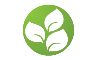 Green leaf ,Nature green tree element template design logo v41