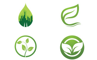 Green leaf ,Nature green tree element template design logo v47