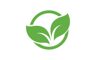 Green leaf ,Nature green tree element template design logo v4