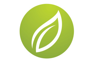 Green leaf ,Nature green tree element template design logo v54