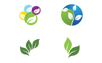 Green leaf ,Nature green tree element template design logo v56
