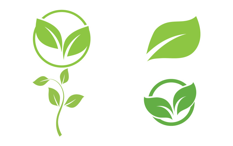 Green leaf ,Nature green tree element template design logo v59 Logo Template