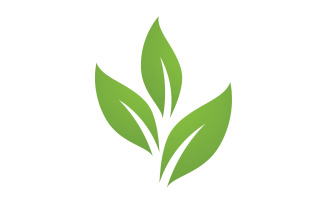 Green leaf ,Nature green tree element template design logo v5