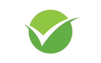 Green leaf ,Nature green tree element template design logo v7