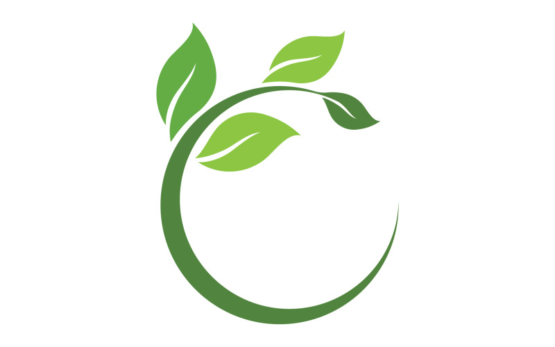 Green leaf ,Nature green tree element template design logo v8 Logo Template