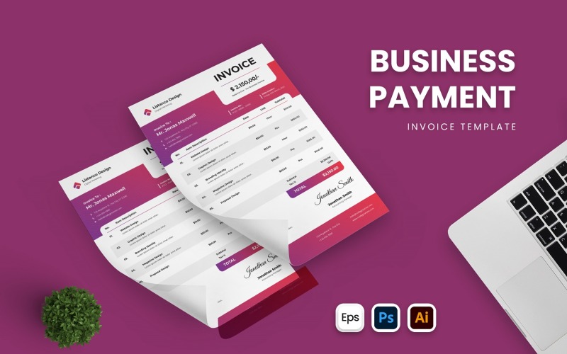 Business Payment Invoice Template Corporate Identity