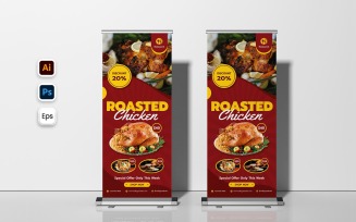 Chicken Food Roll Up Banner