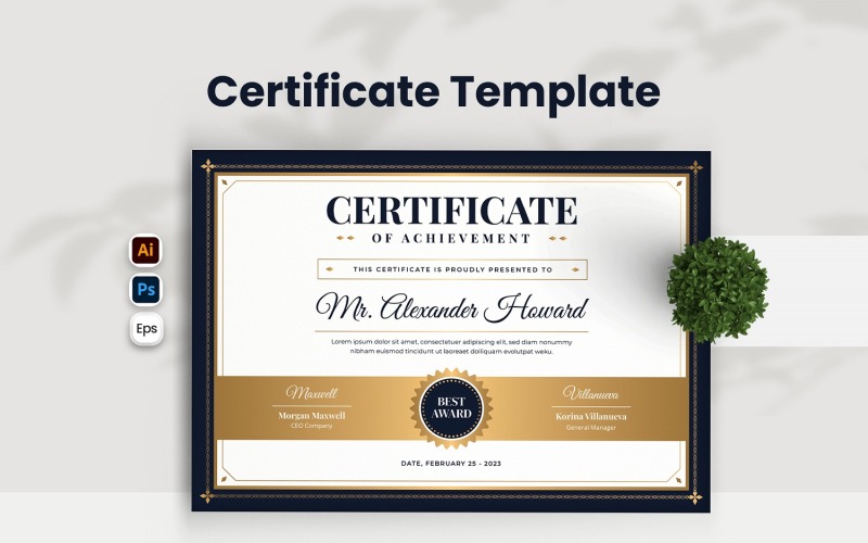 Classical Award Certificate Certificate Template