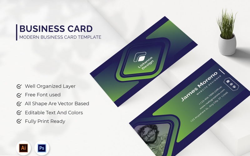 Elegant Corporate Identity Business Card