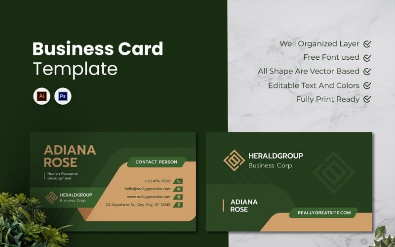 Human Resource Business Card Corporate Identity