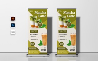 Matcha Latte Roll Up Banner