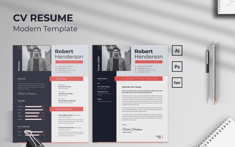 Modern Graphic Designer CV Resume Resume Template