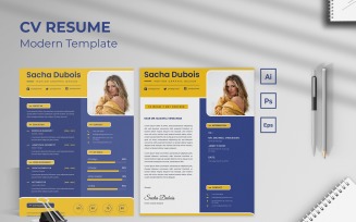 Motion Graphic CV Resume Template