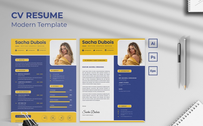 Motion Graphic CV Resume Template