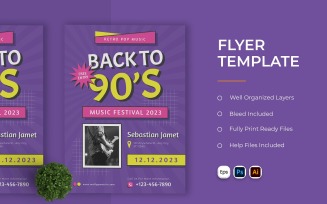 Musical 90s Flyer Template
