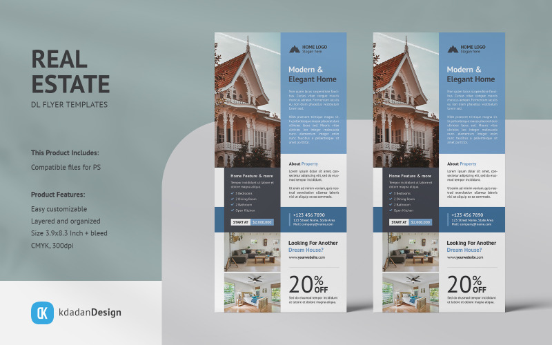 Real Estate DL Flyers Vol 54 Corporate Identity
